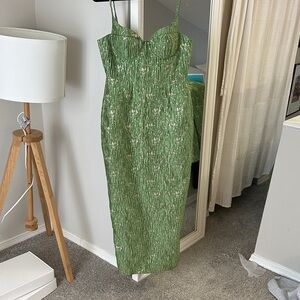 Bamboo Brocade Maxi Dress